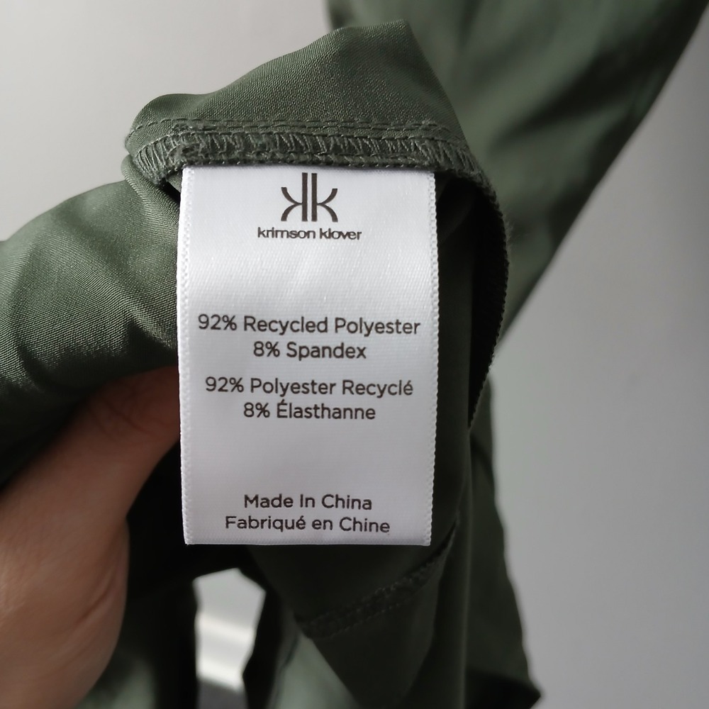 Krimson Klover Size Small Stella Dress‎ Olive Green Handkerchief Hem Sleeveless - Picture 9 of 15